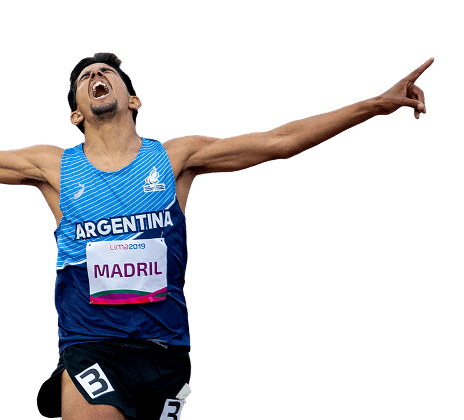 Atleta de Argentina celebrando