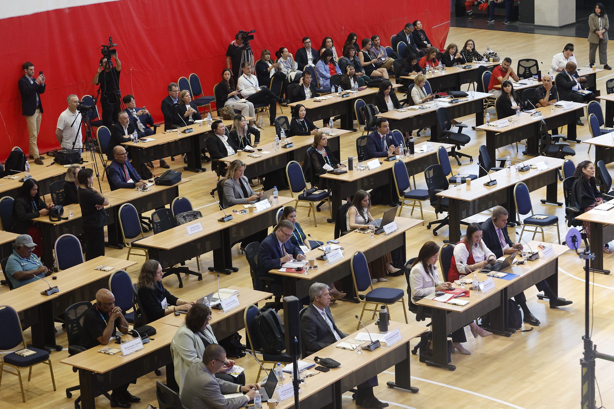 Foto aérea de los invitados.