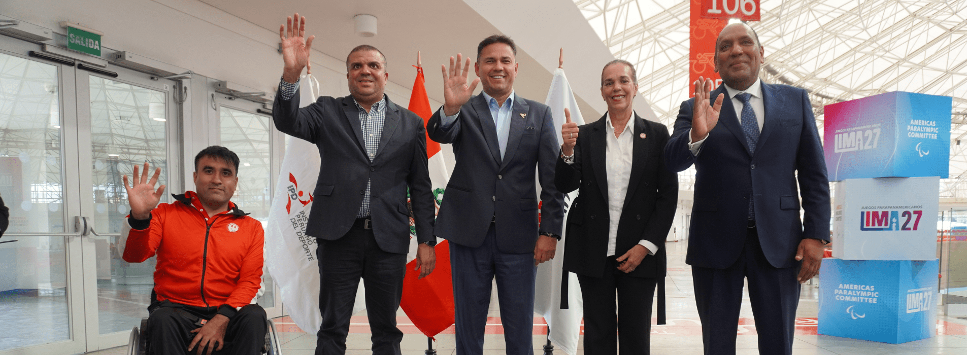 en la foto: el presidente del Comité Organizador, Sergio Ludeña Visalot; el presidente del AmPC, Julio César Ávila Sarria; y la presidenta del Comité Paralímpico del Perú, Luisa Villar Gálvez, quienes destacaron el trabajo articulado entre las distintas instituciones involucradas.