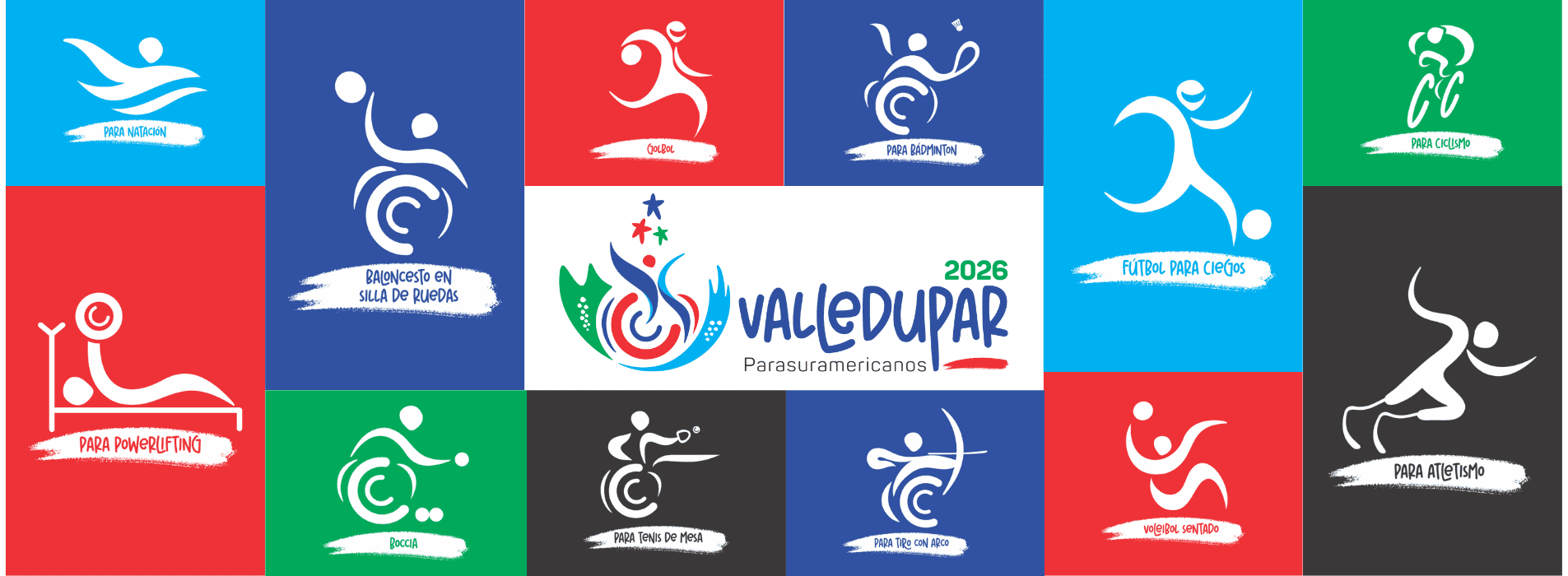 pictogramas de los juegos parasuramericanos valledupar 2026